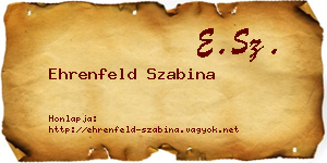 Ehrenfeld Szabina névjegykártya